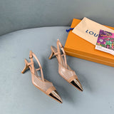 Louis Vuitton Nude Loafer Flats - Detail Shot of Craftsmanship