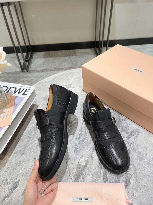 Close-up of Miu Miu shoes craftsmanship