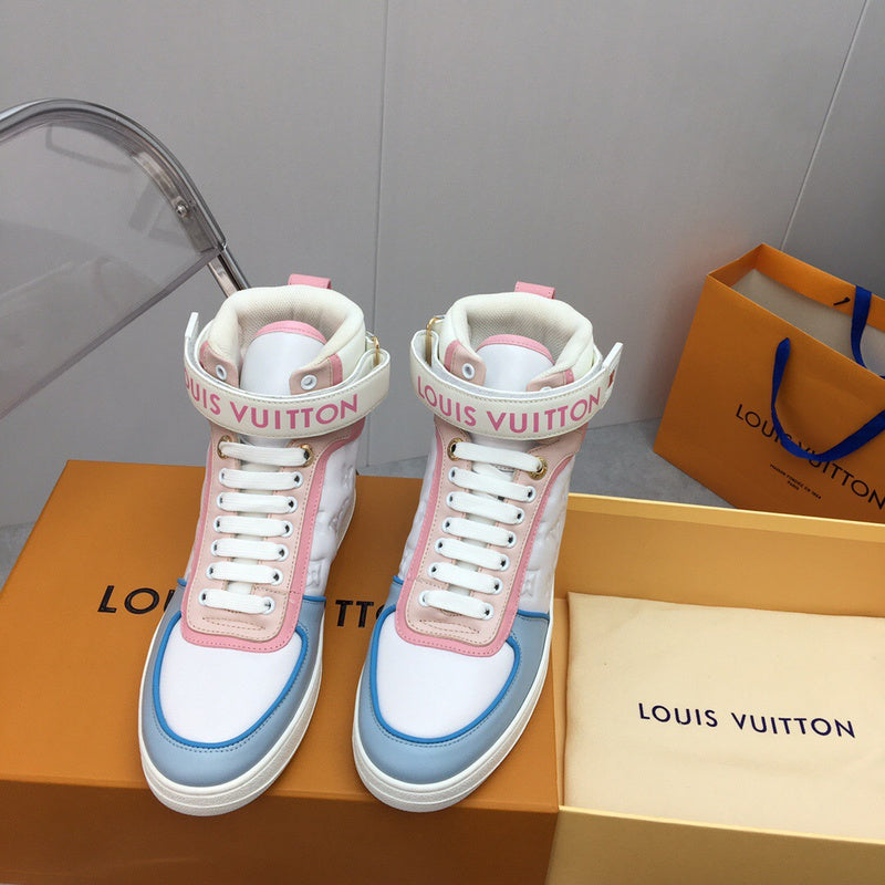 Louis Vuitton Burgundy Ankle Boots - Side Profile View