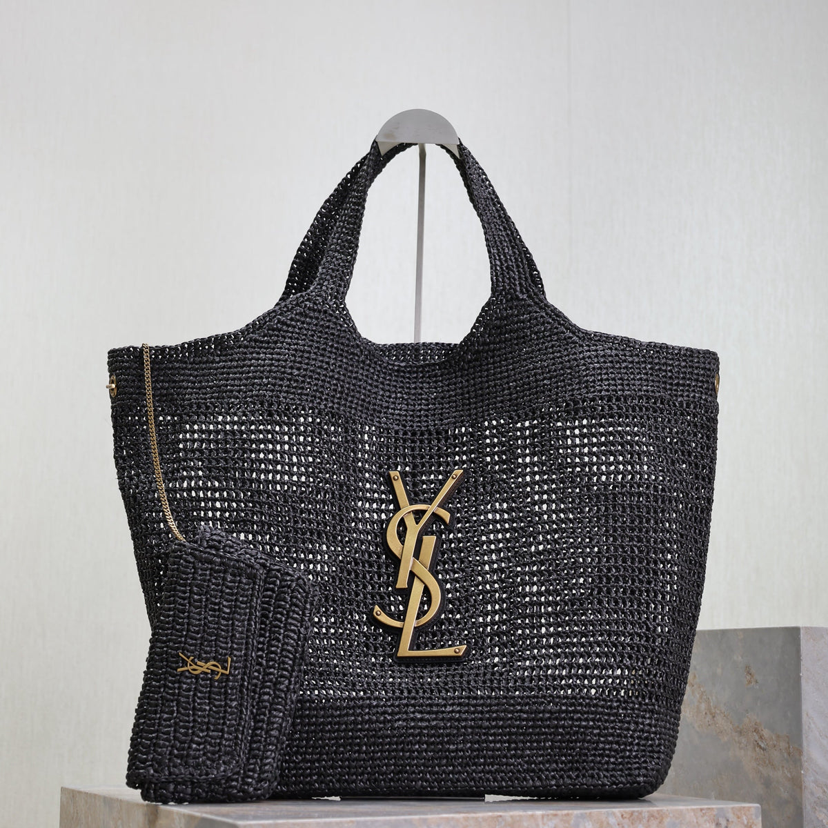 Saint Laurent Bags- Saint Laurent Icare In Raffia Bag Elegant Everyday Designer Handbag