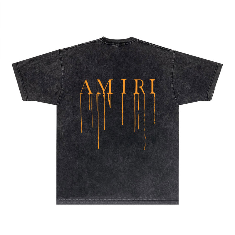 Close-up of Amiri t-shirt craftsmanship