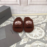 Balenciaga sandals Style 009 - front view, classic monogram styling