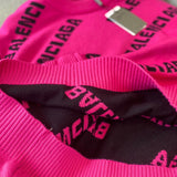 Close-up of Balenciaga designer clothing craftsmanship