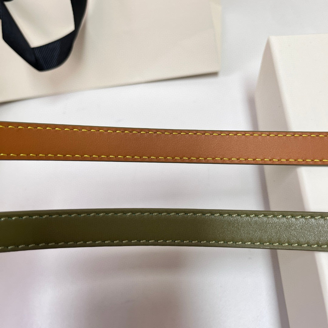 Belts- Loew Belt 1.5 Cm Premium Leather Designer Belt