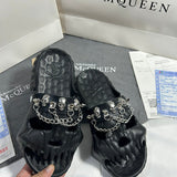 Alexander McQueen Grey Knee-High Boots - Sole Detail View