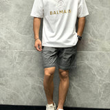 Side profile view of Balmain luxury piece style No.063