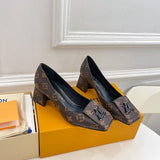 Louis Vuitton shoes Style 302 - back heel detail (alternate angle)