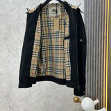 Close-up of Burberry designer clothing craftsmanship