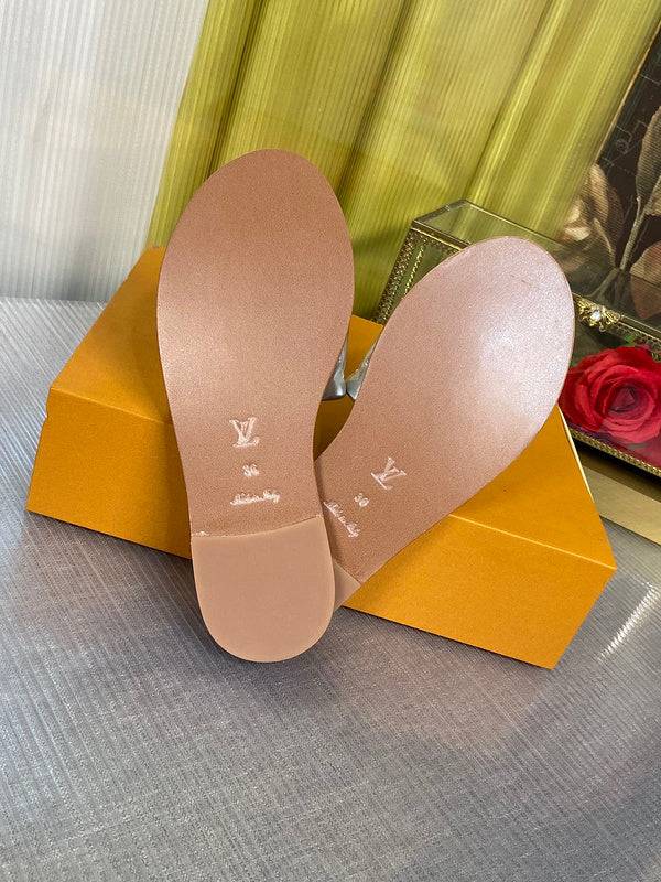 Louis Vuitton Nude Ankle Boots - Sole Detail View