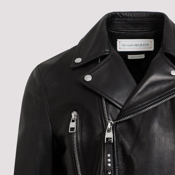 Close-up of Alexander McQueen jackets hardware and fine stitching