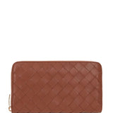 Close-up of Bottega Veneta wallets hardware and fine stitching