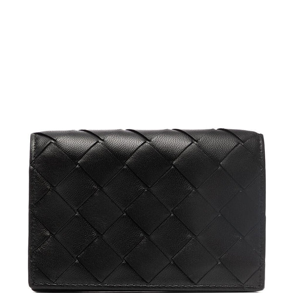 Close-up of Bottega Veneta wallets hardware and fine stitching