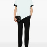 Close-up of Bottega Veneta tee shirts hardware and fine stitching