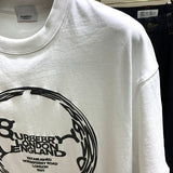Close-up of Burberry t-shirt craftsmanship