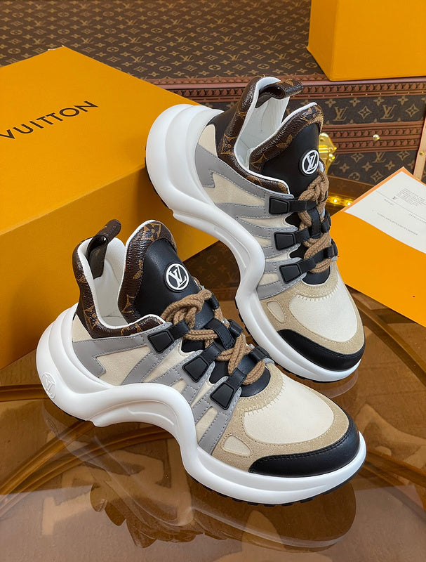 Louis Vuitton Chocolate Brown Combat Boots - Sole Detail View