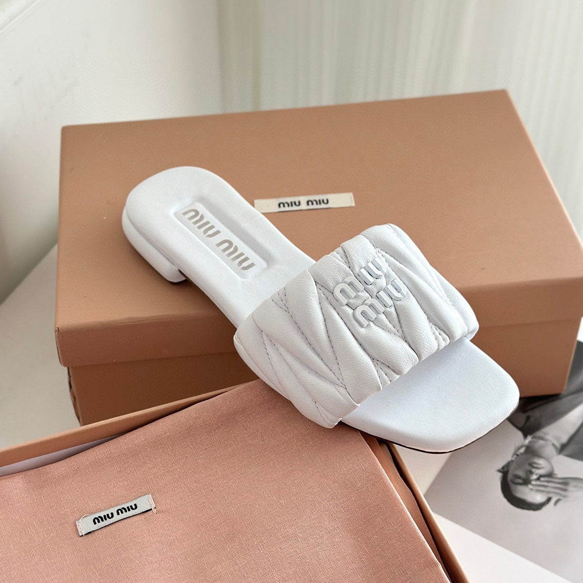 Shoes- Miu M Sandals Premium Designer Casual Shoes