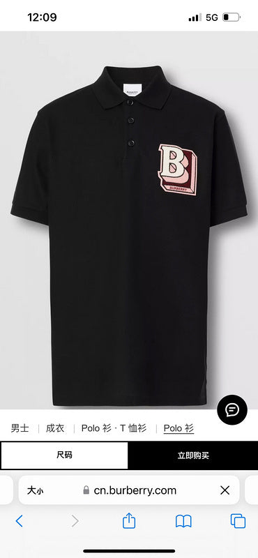 Burberry luxury t-shirt detail shot