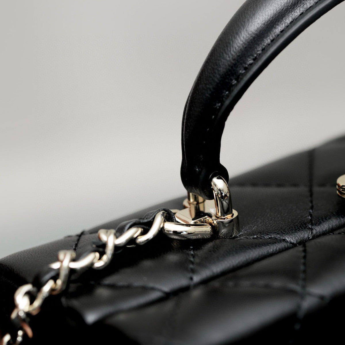 Front view of Chanel Small Box Chain Bag premium bag