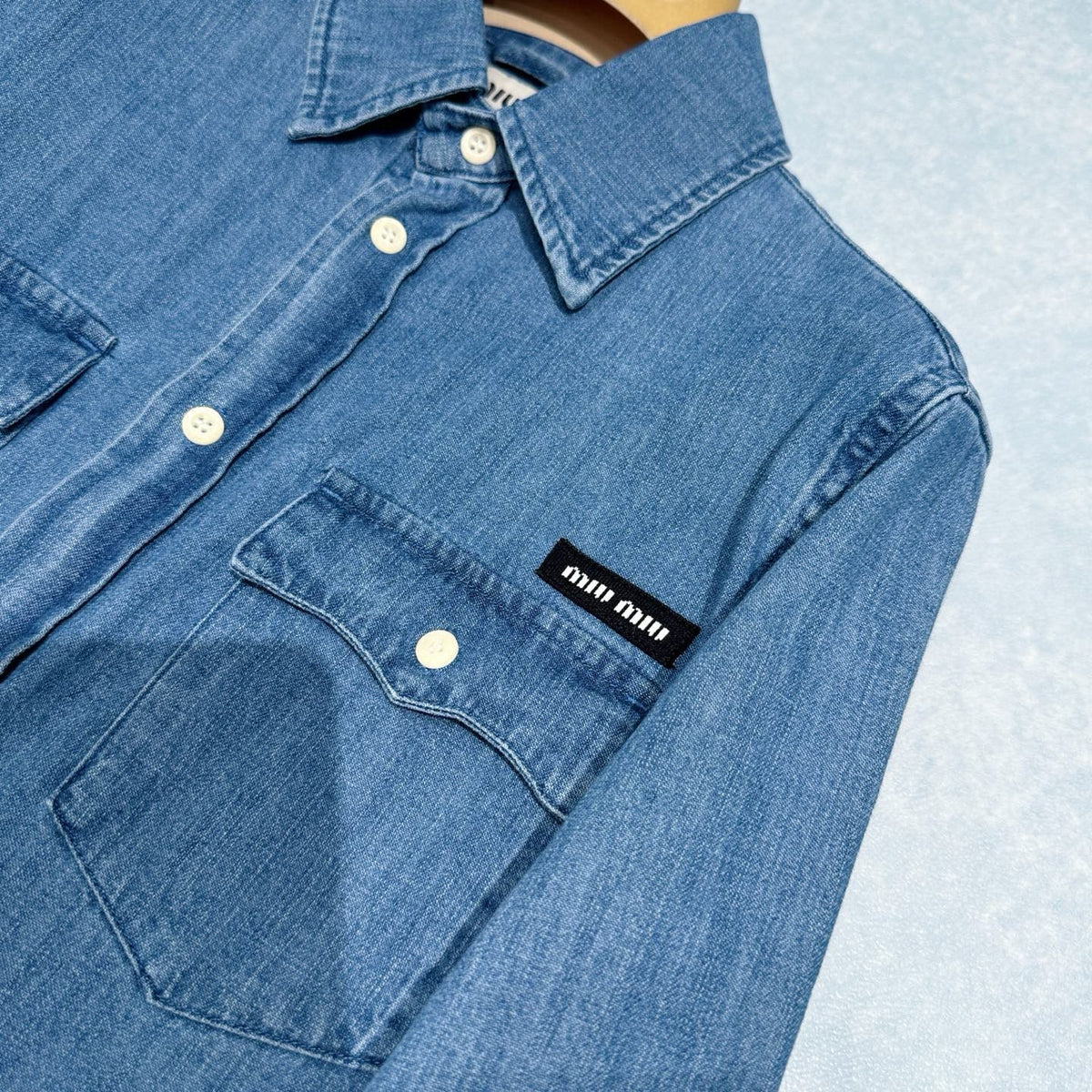 Tops- Miu M Denim Shirt Premium Designer Casual Top