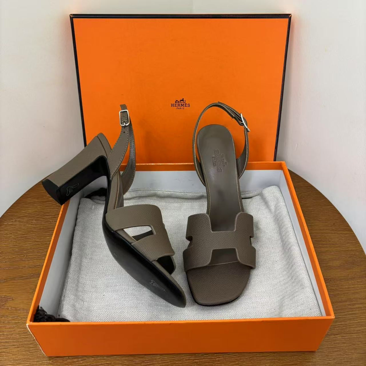 Shoes- Herm Heeled Sandals Premium Designer Casual Shoes