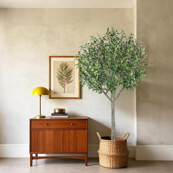 Artificial Olive Tree,6 FT Tall Faux Silk Olive Trees Indoor