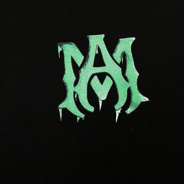 Close-up of Amiri t-shirt craftsmanship