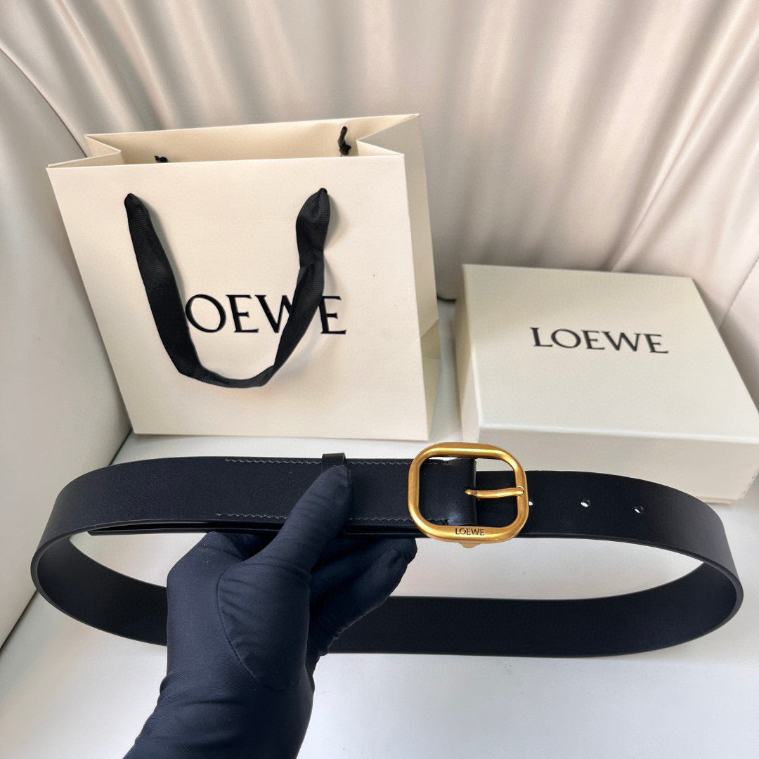 Belts- Loew Belt 3.5 Cm Premium Leather Designer Belt