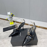 Close-up of Saint Laurent shoes craftsmanship