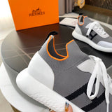 Hermès Beige Slip-On Sneakers - Side Profile View