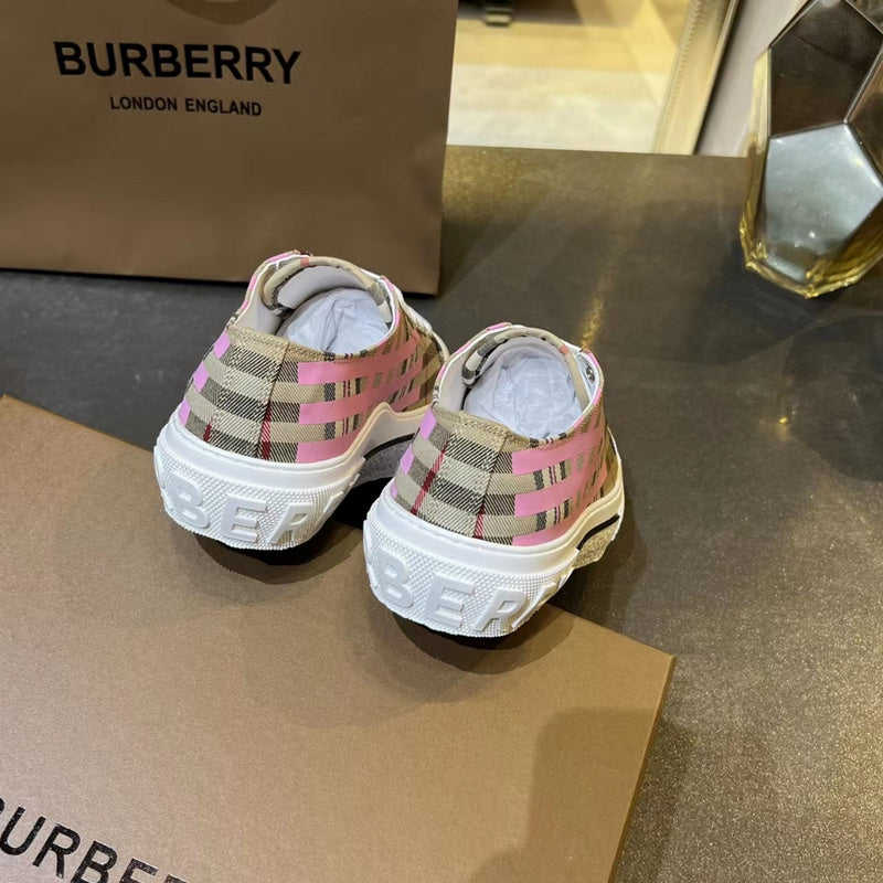 Burberry White Low-Top Sneakers - Back View
