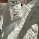 Close-up of Dolce & Gabbana Top signature hardware and stitching detail