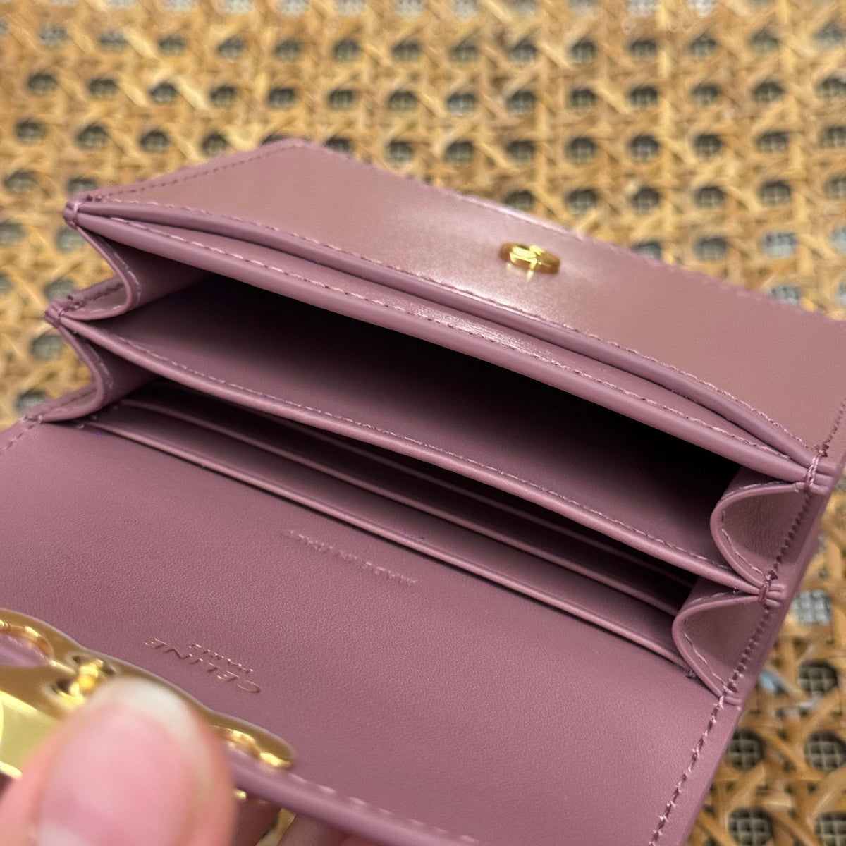 Wallets- Cel Business Card Holder Triomphe Elegant Everyday Leather Wallet