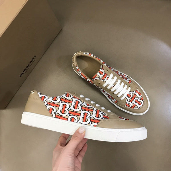 Burberry shoes Style 255 - front view, classic monogram styling