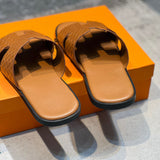 Hermès Beige Loafer Flats - Heel Detail View