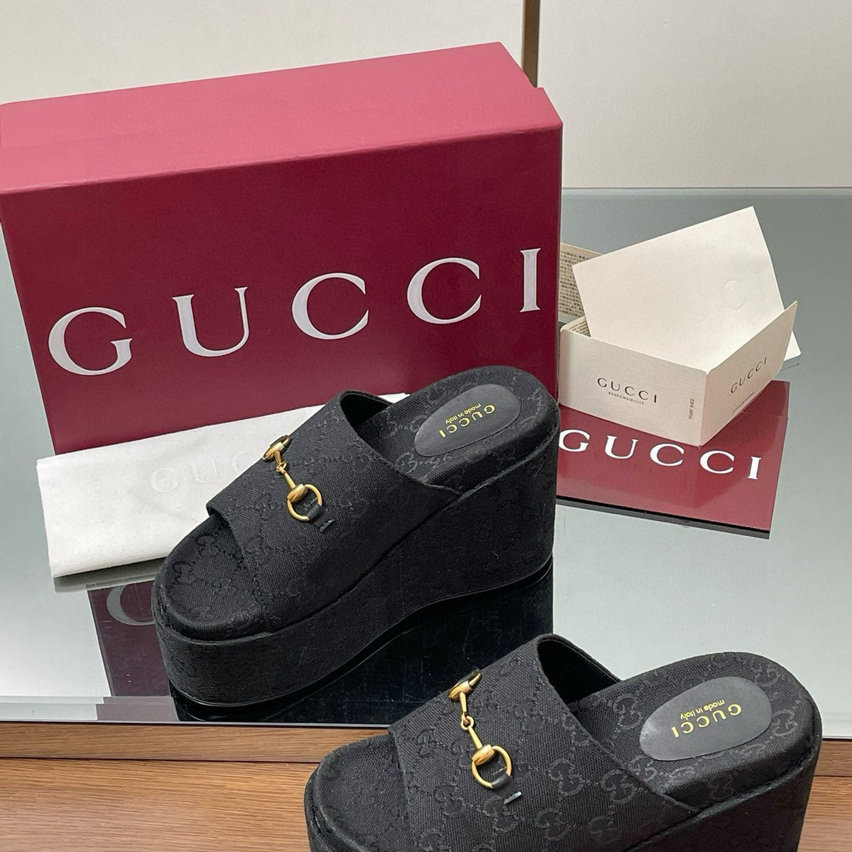 Gucci Shoes- Gucci Wedge Sandals Luxury Lifestyle Designer Footwear
