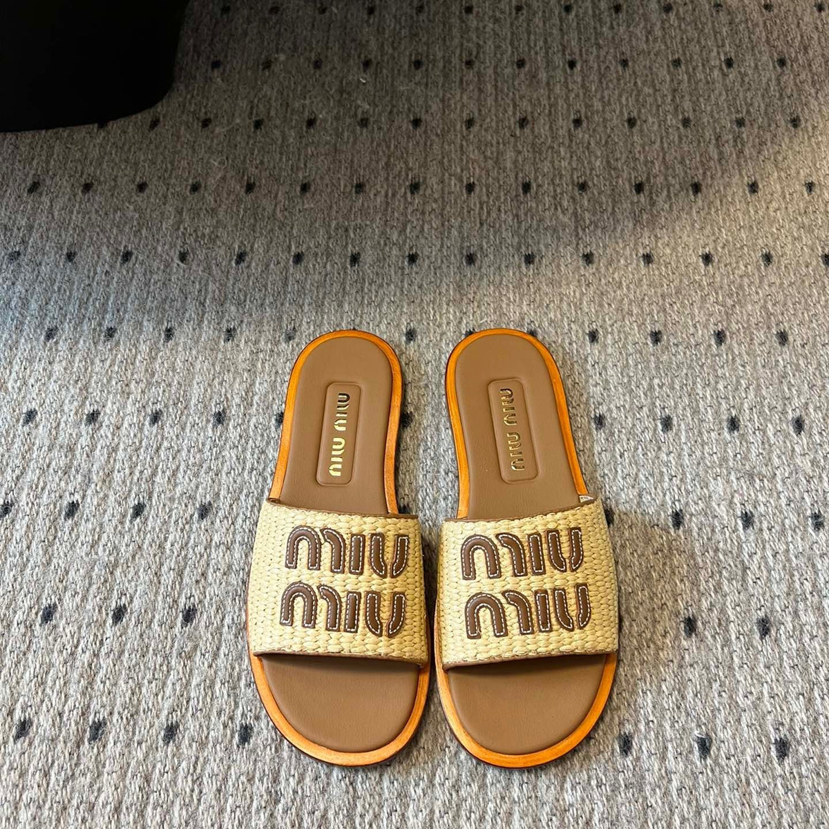 Shoes- Miu M Slides Luxury Lifestyle Designer Footwear
