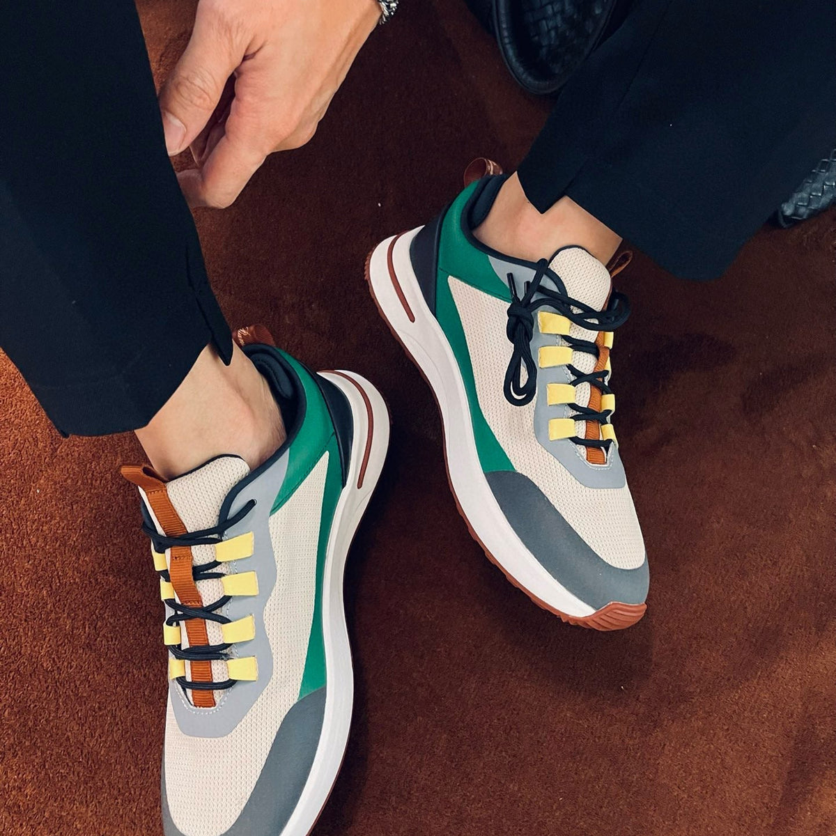 Shoes- Loro P Weekend Walk Trainers Premium Designer Casual Shoes