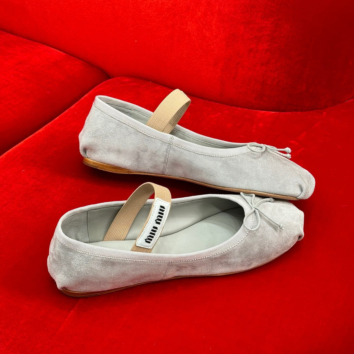 Shoes- Miu M Ballerina Flats Premium Designer Casual Shoes
