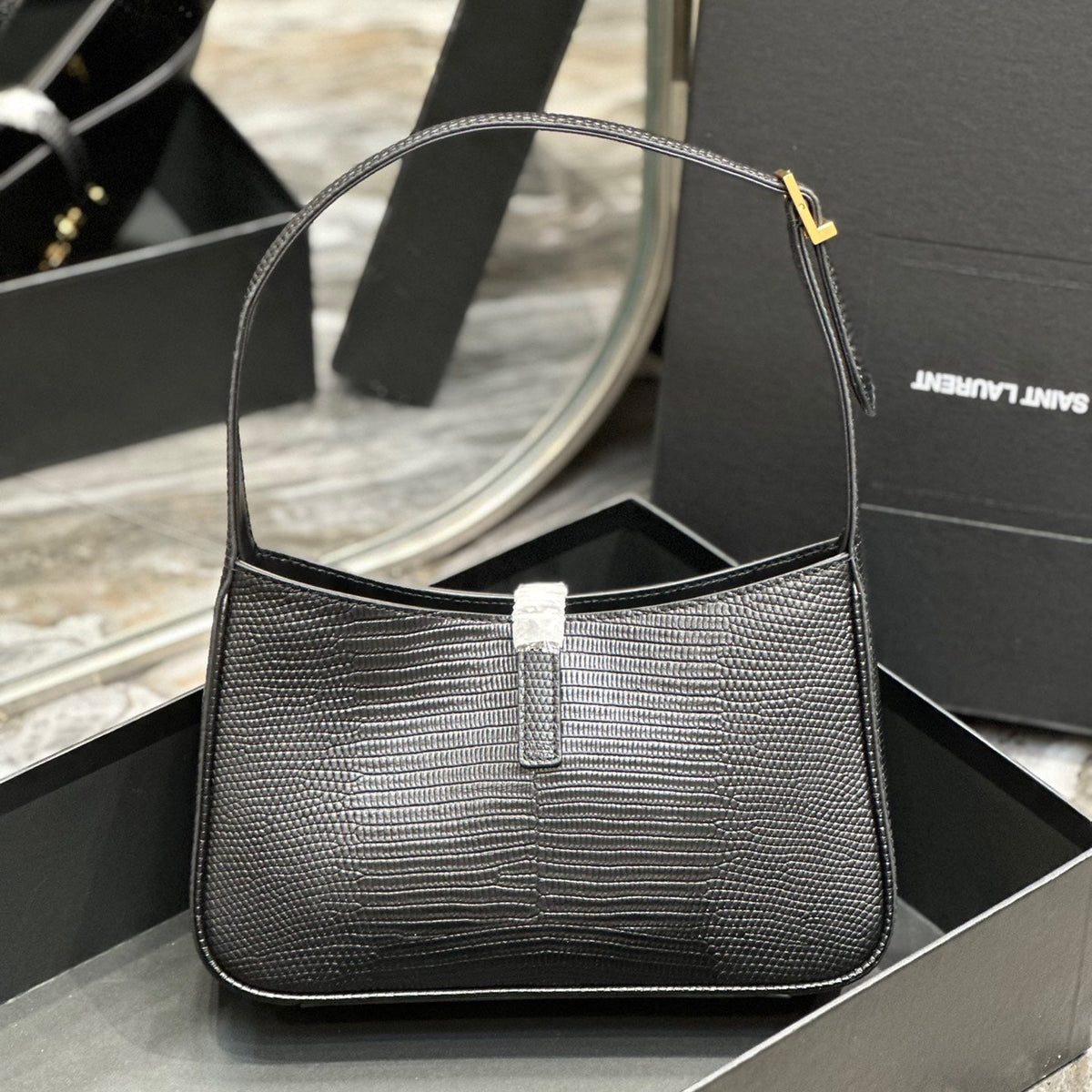 Saint Laurent Bags- Saint Laurent Le 5 A 7 Hobo Bag Premium Designer Shoulder Bag