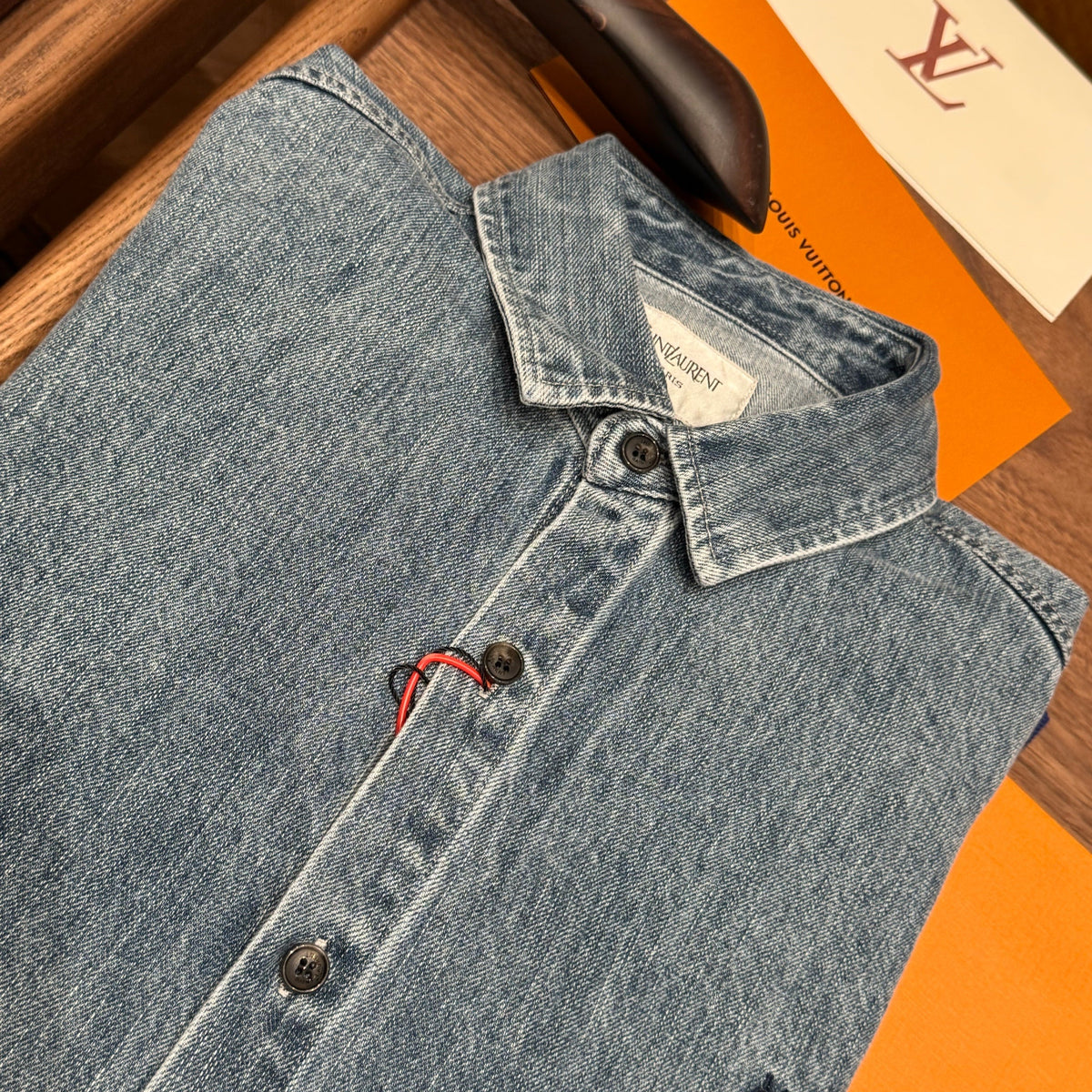 Saint Laurent Tops- Saint Laurent Denim Shirt Premium Designer Casual Top