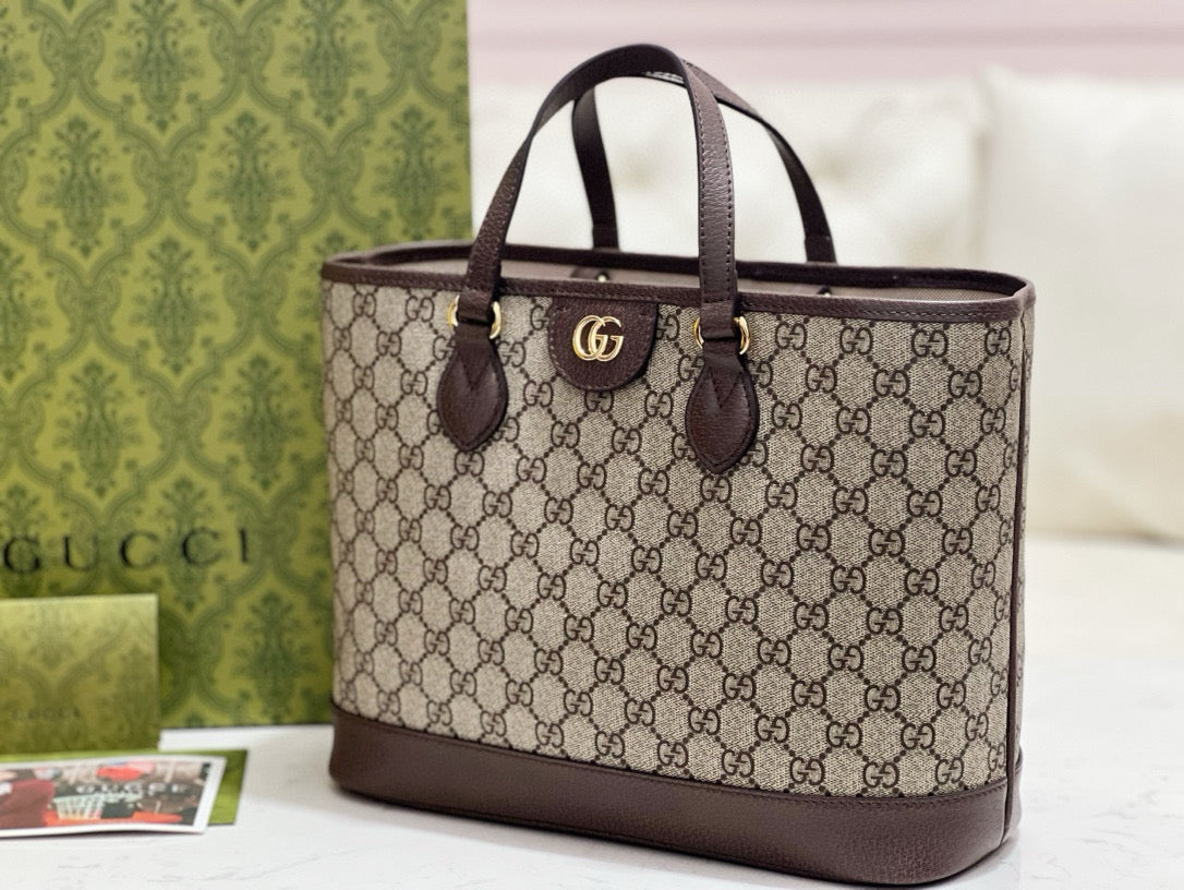 Gucci Bags- Gucci Ophidia Small Tote Bag Luxury Designer Leather Handbag