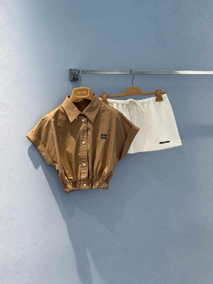 Tops- Miu M Top Elegant Everyday Designer Top