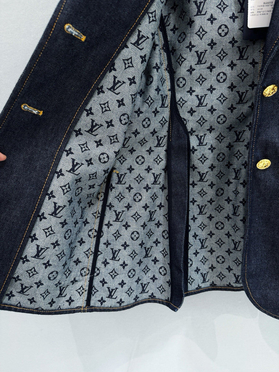Louis Vuitton Jackets- Louis Vuitton Lou Denim Blazer Stylish Everyday Designer Outerwear