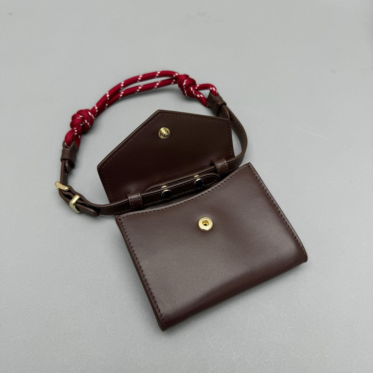 Wallets- Miu M Shoulder Strap Wallet Premium Leather Designer Wallet