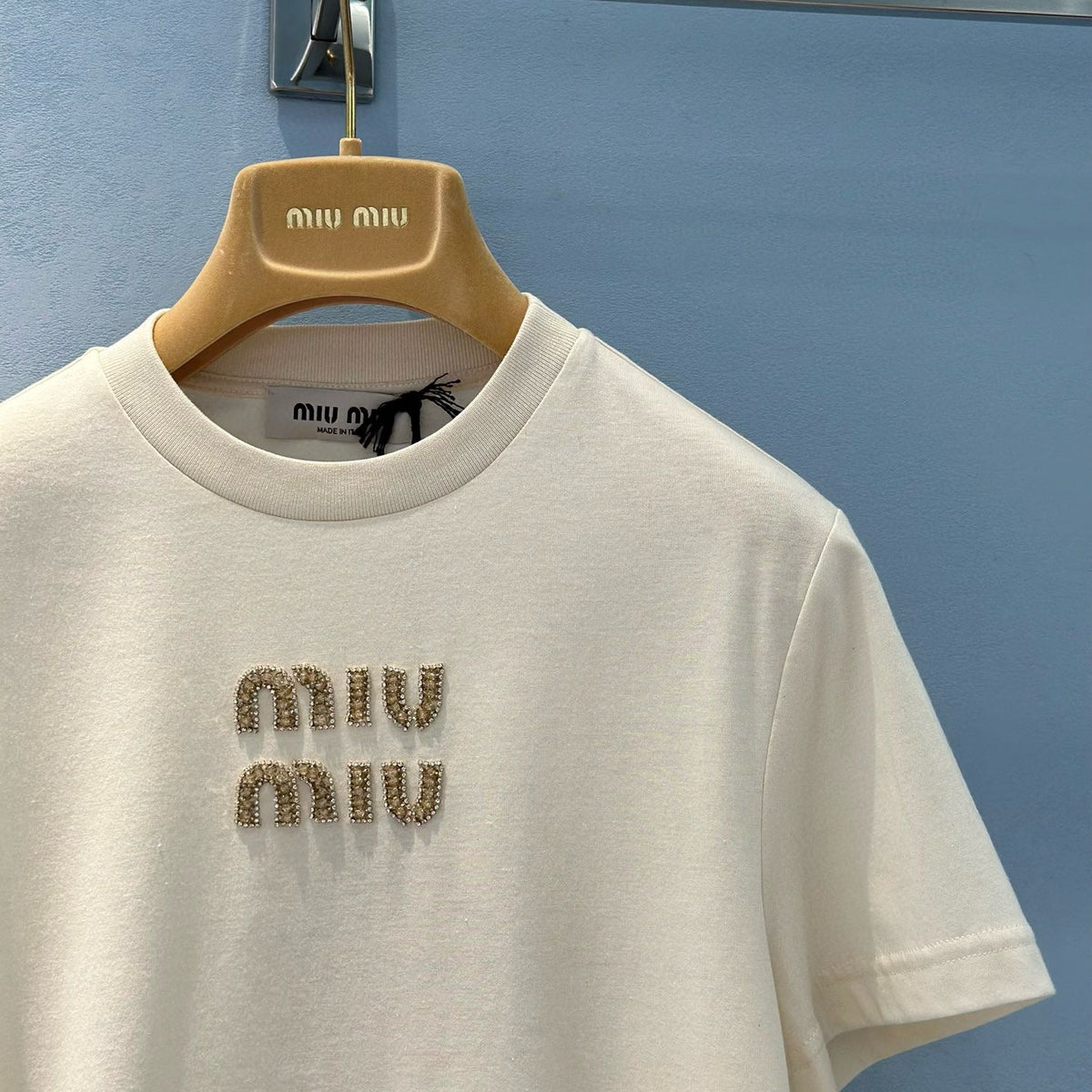T-Shirts- Miu M T-shirt Premium Designer Cotton T-Shirt