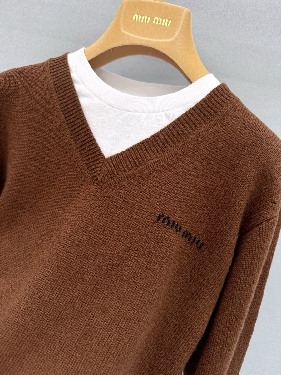 Sweaters- Miu M Jumper Luxury Designer Knit Sweater