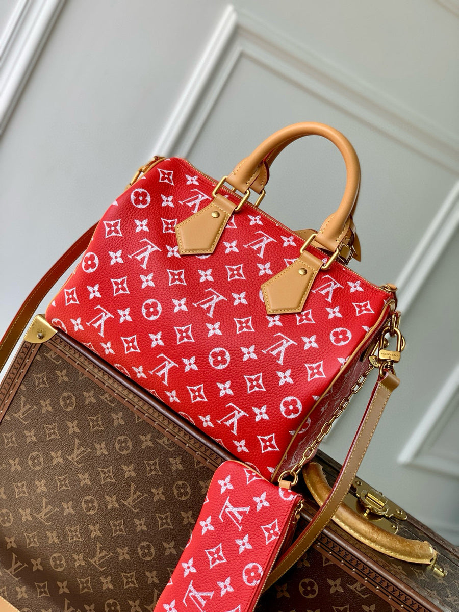 Louis Vuitton Bags- Louis Vuitton Lou Speedy P9 25 Bag Premium Designer Shoulder Bag