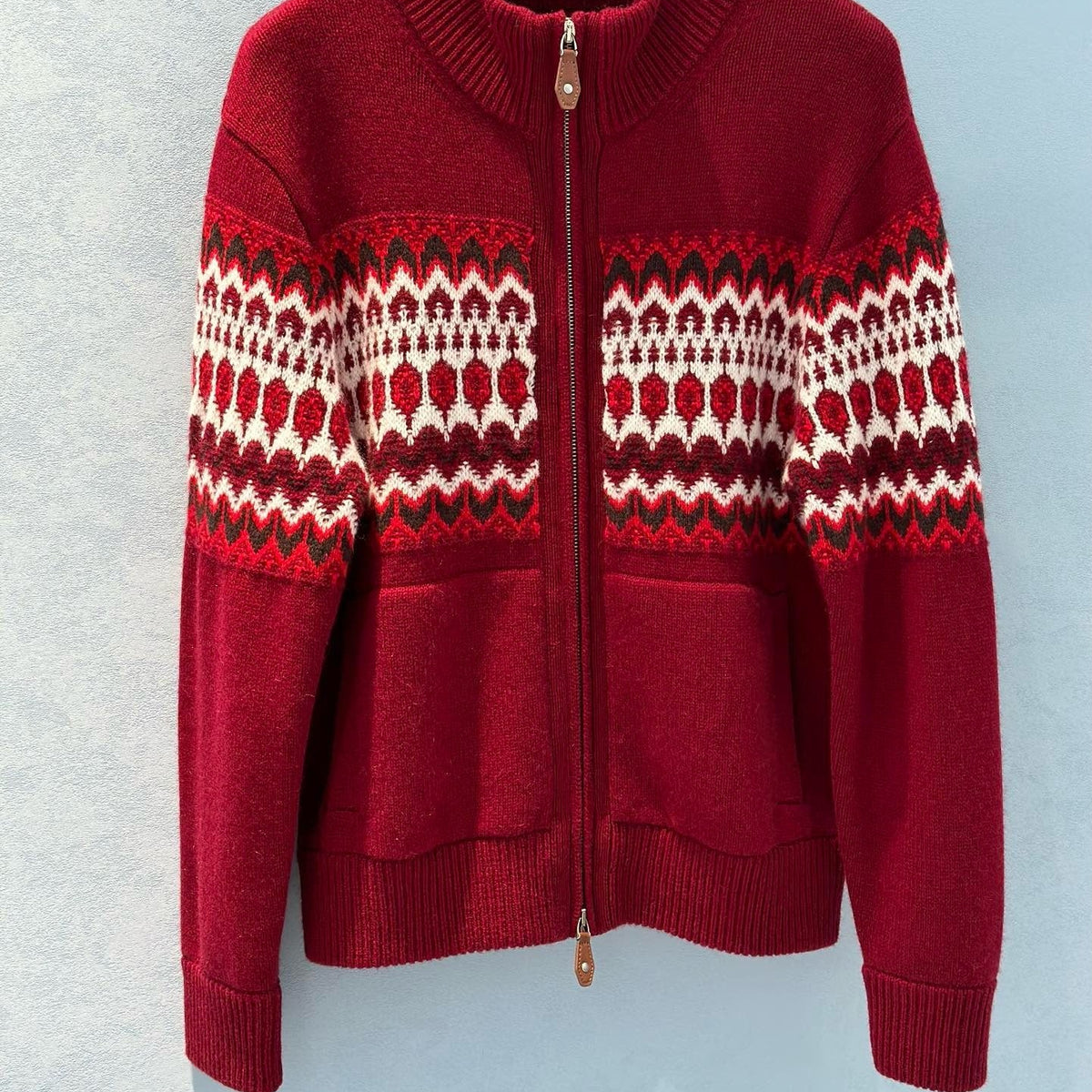 Sweaters- Loro P Zip Sweater Premium Casual Designer Knitwear