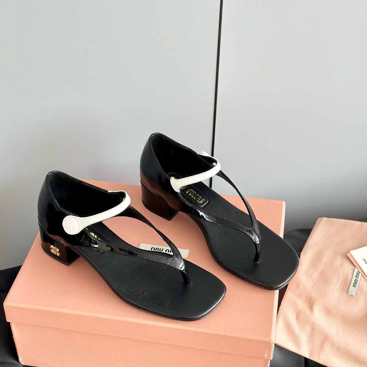 Shoes- Miu M Thong Sandals Comfortable Everyday Designer Shoes