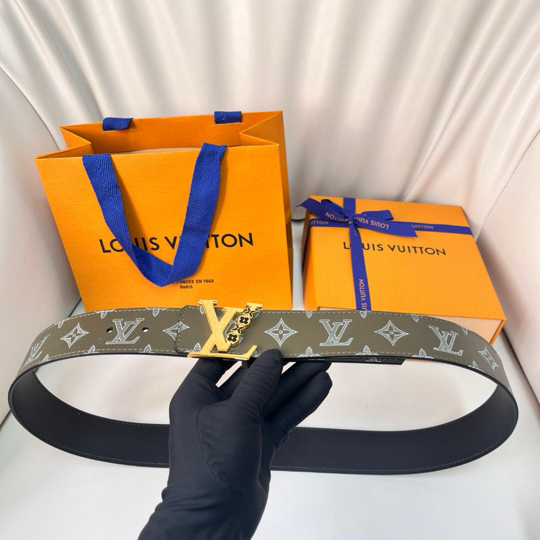 Louis Vuitton Belts- Louis Vuitton Lou Belt 4.0 Cm Classic Everyday Designer Belt